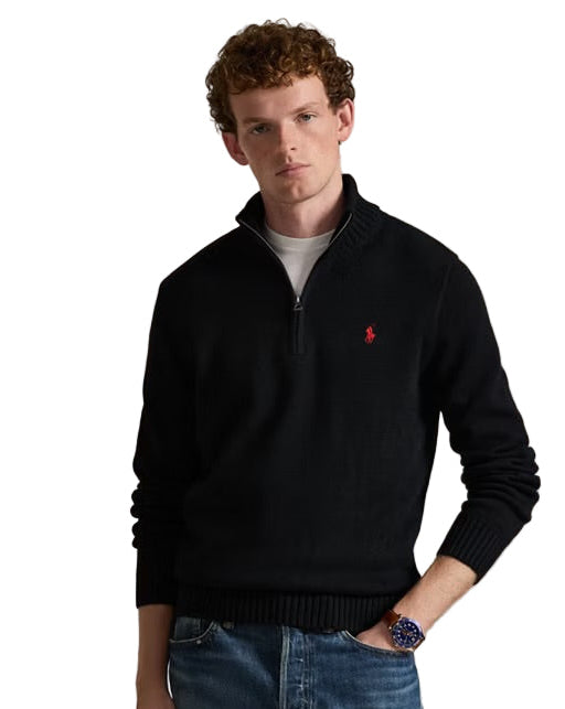Quarter-Zip Pullover Black