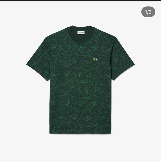 Classic fit flower print T-shirt
