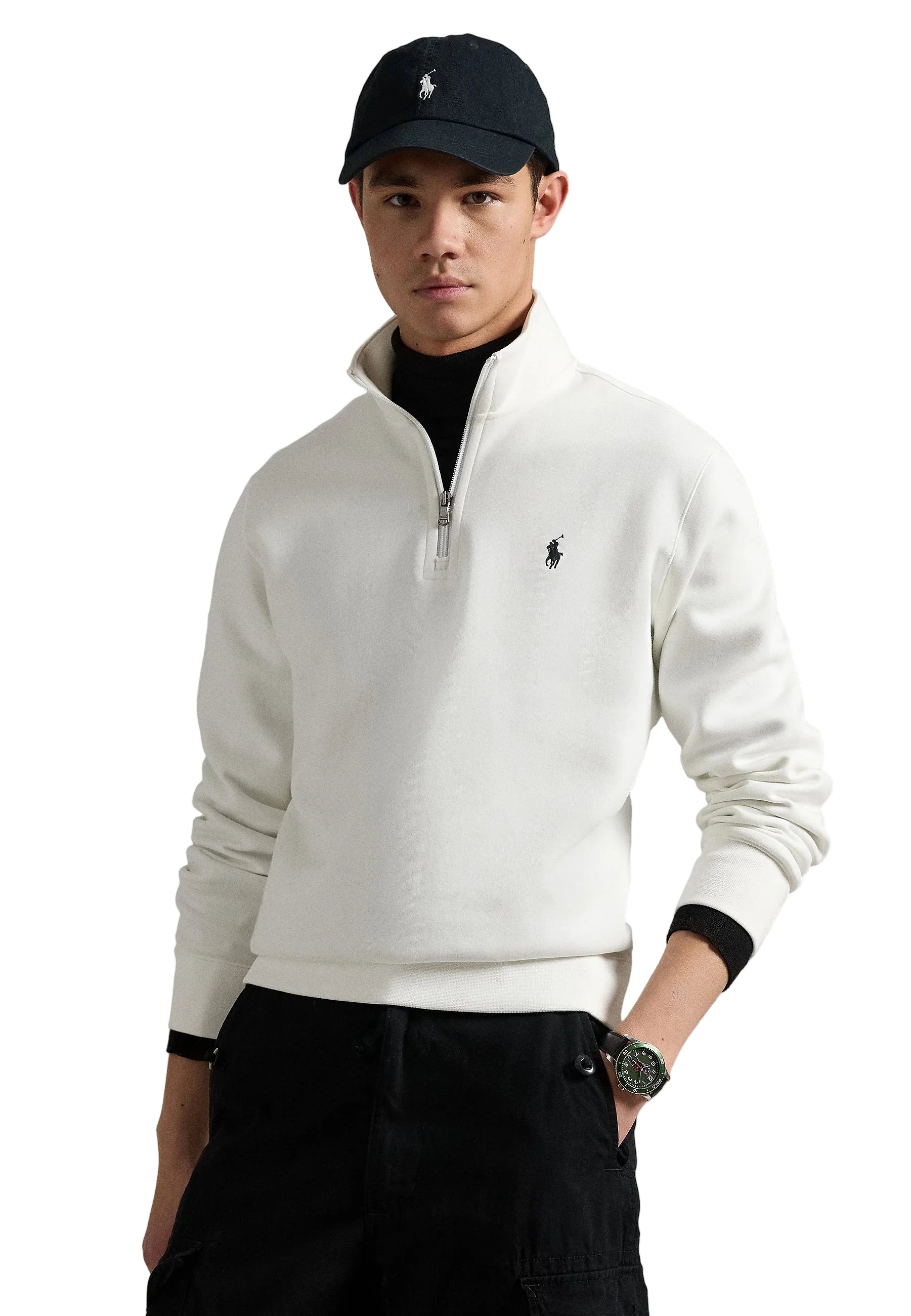 Quarter-Zip Pullover White