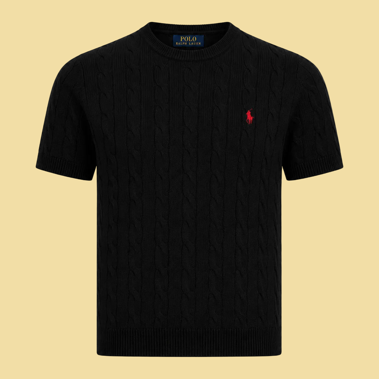 Cable Knit Sweater Black